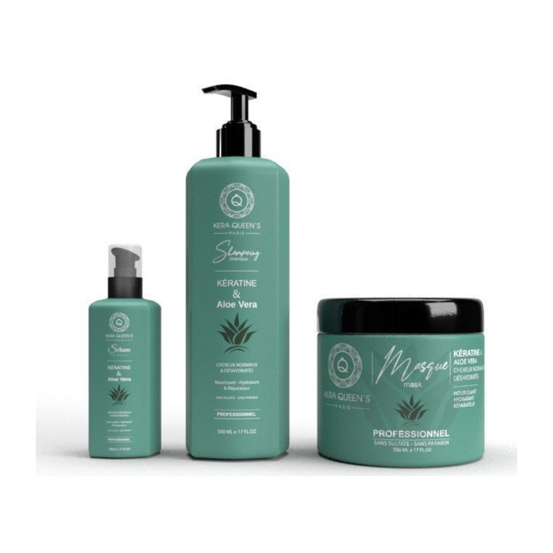 Trio soin capillaire kératine et aloe vera – Kera Queen's – KERA QUEEN'S