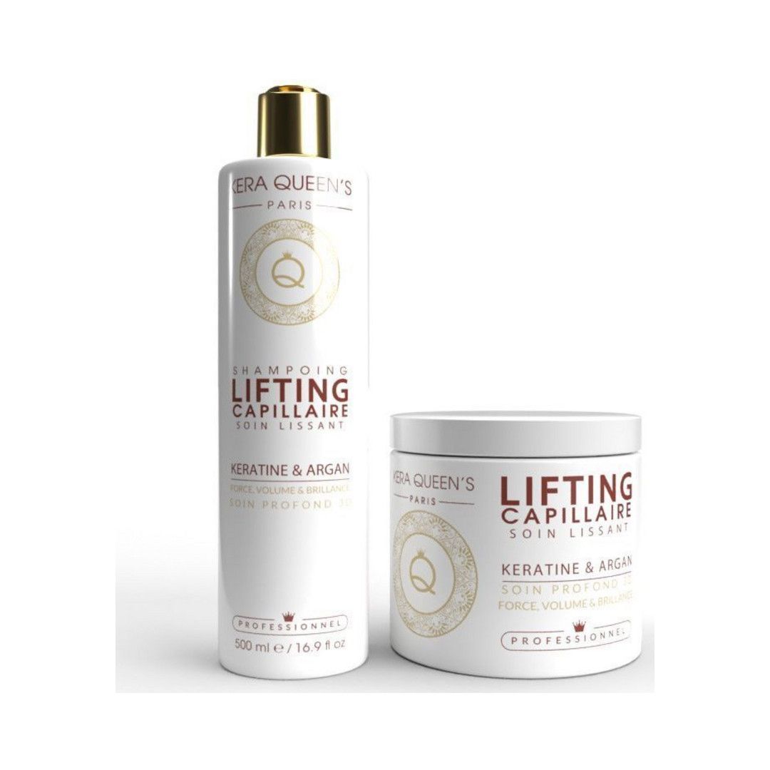 Duo lifting capillaire force, volume et brillance (kératine et argan) – Kera Queen's Duo lifting capillaire force, volume et brillance (kératine et argan) – Kera Queen's