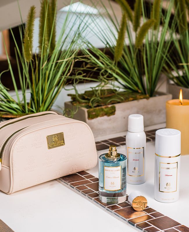 Trousse de toilette Maison Maïssa Route de la Soie avec parfum 100 ml