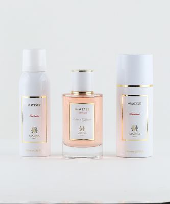 Coffret 66 Avenue – Maison Maïssa (parfum 100 ml + déodorant + gel douche) Coffret 66 Avenue – Maison Maïssa (parfum 100 ml + déodorant + gel douche)