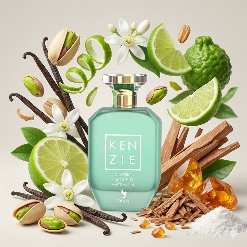 Notes olfactives Kenzie Classic Pistachio pistache agrumes vanille jasmin santal musc ambre