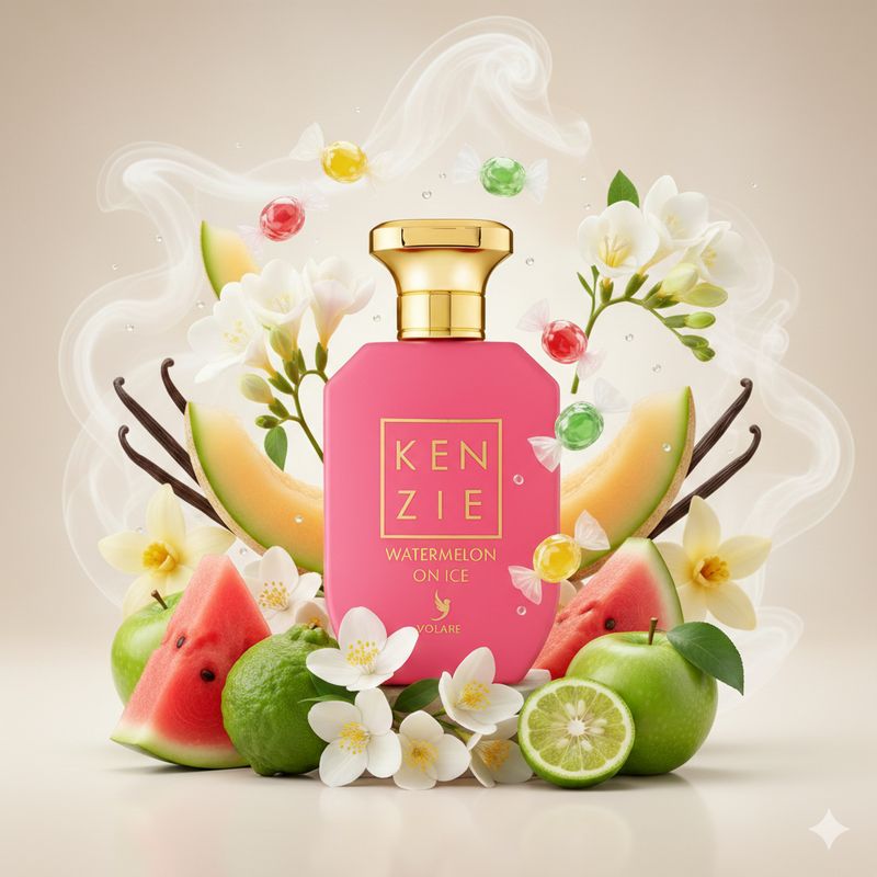 Notes olfactives Kenzie Watermelon On Ice pastèque bergamote jasmin melon vanille musc