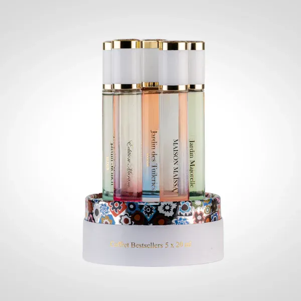 Coffret Découverte Édition Murano – 5 Parfums 20 ml | Maïssa Paris Coffret découverte Maïssa Paris Edition Murano cinq parfums 20 ml