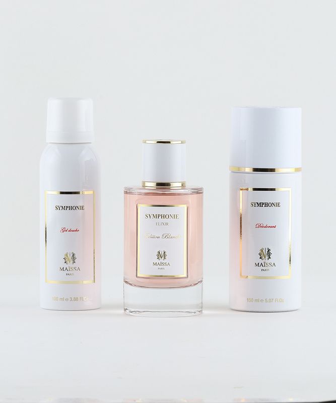 Coffret Symphonie Maïssa Paris – Parfum Femme 100 ml + Déodorant + Gel Douche
