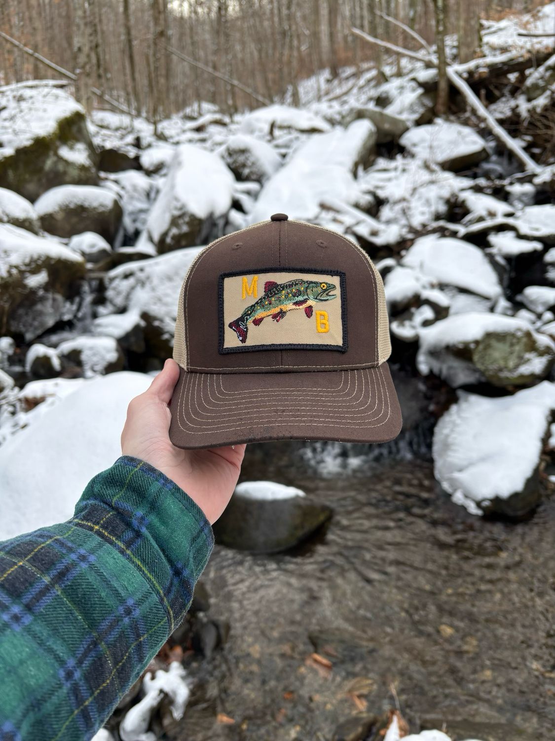 Brook Trout Patch Trucker Hat