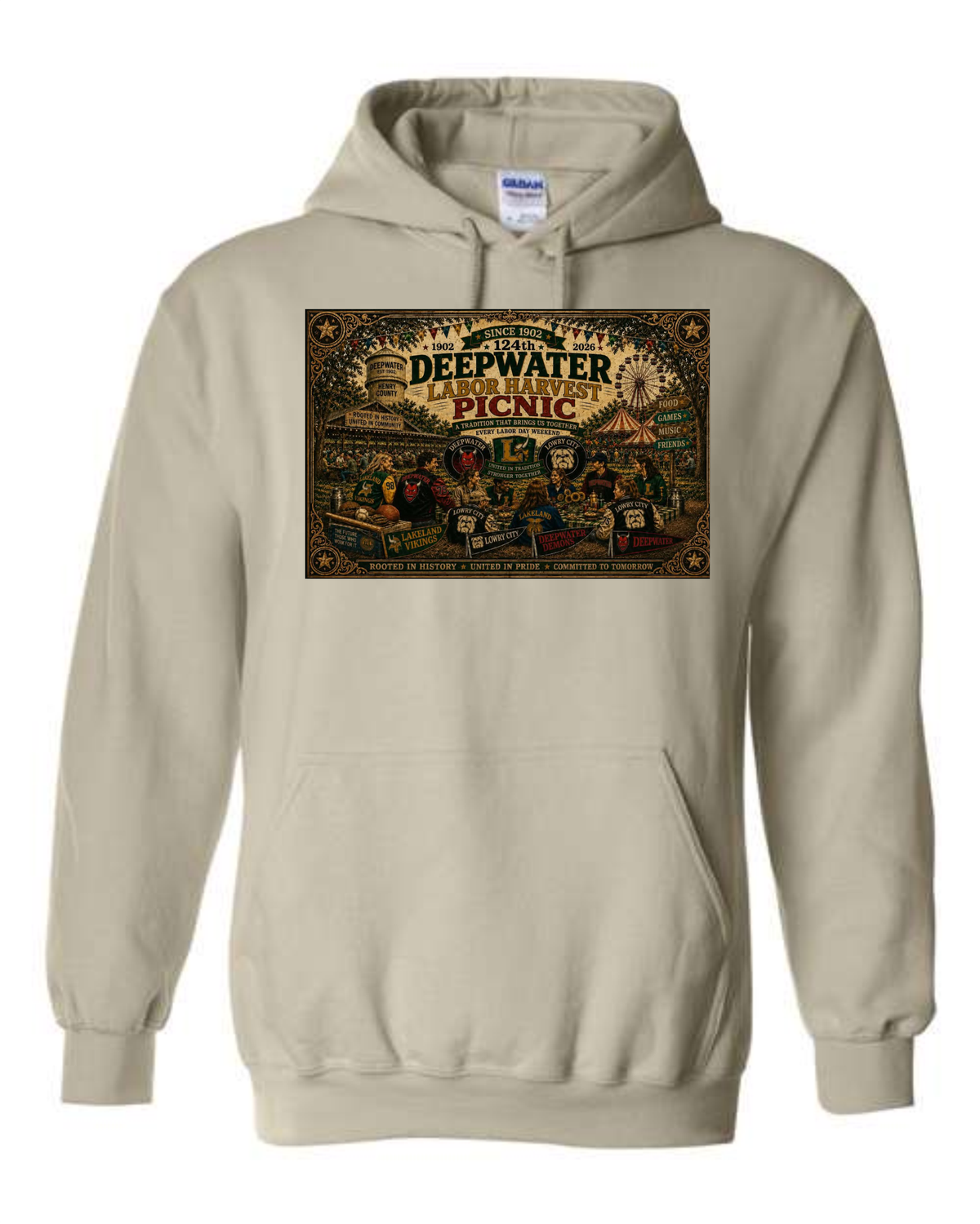 Deepwater Labor Day Harvest picnic hoodie