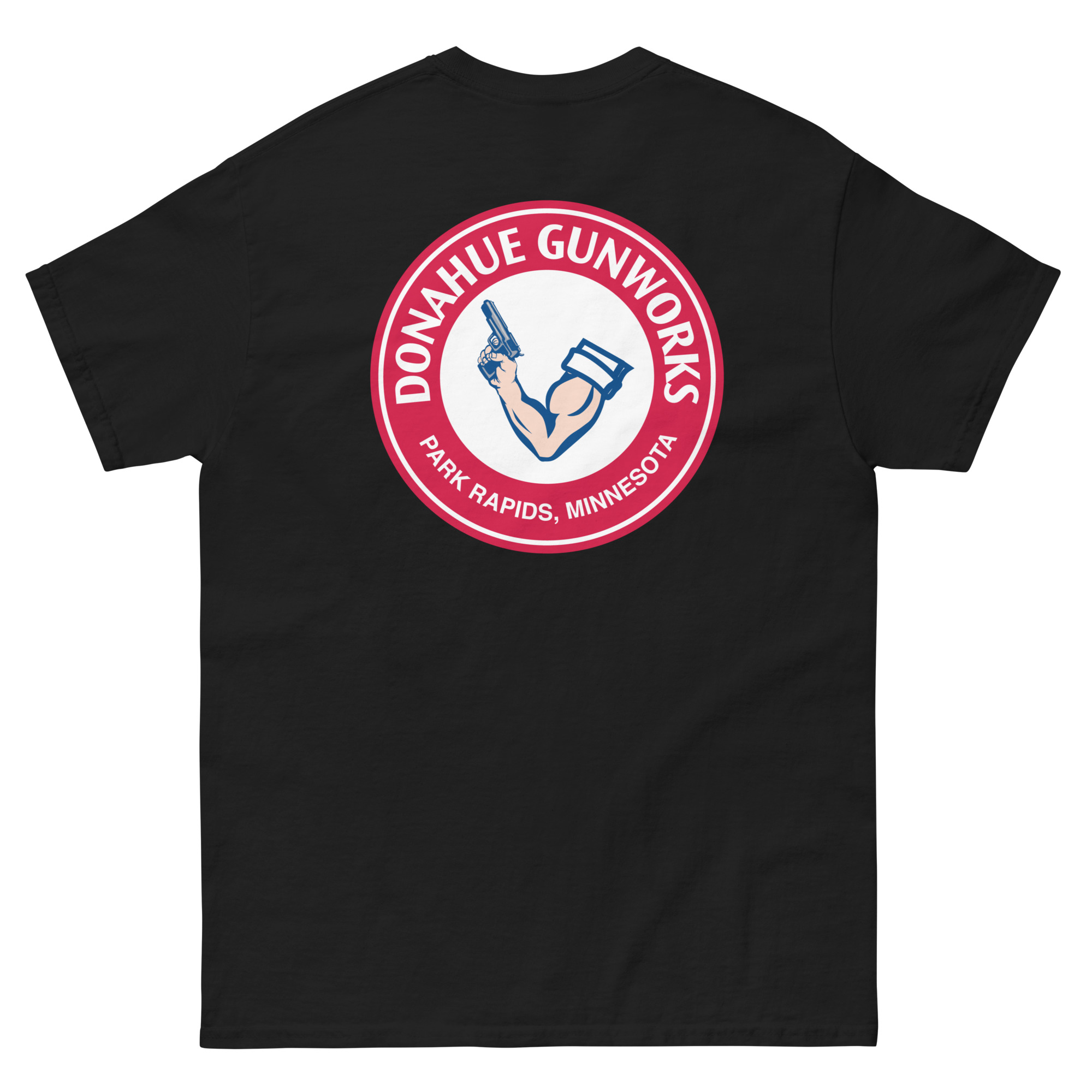 Front and Back Print Arm and Pistol Tee