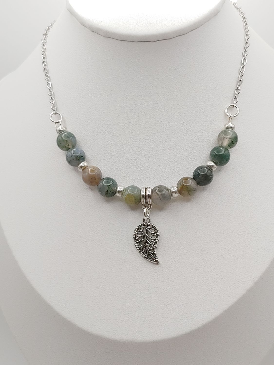 Green Flower Moss Agate