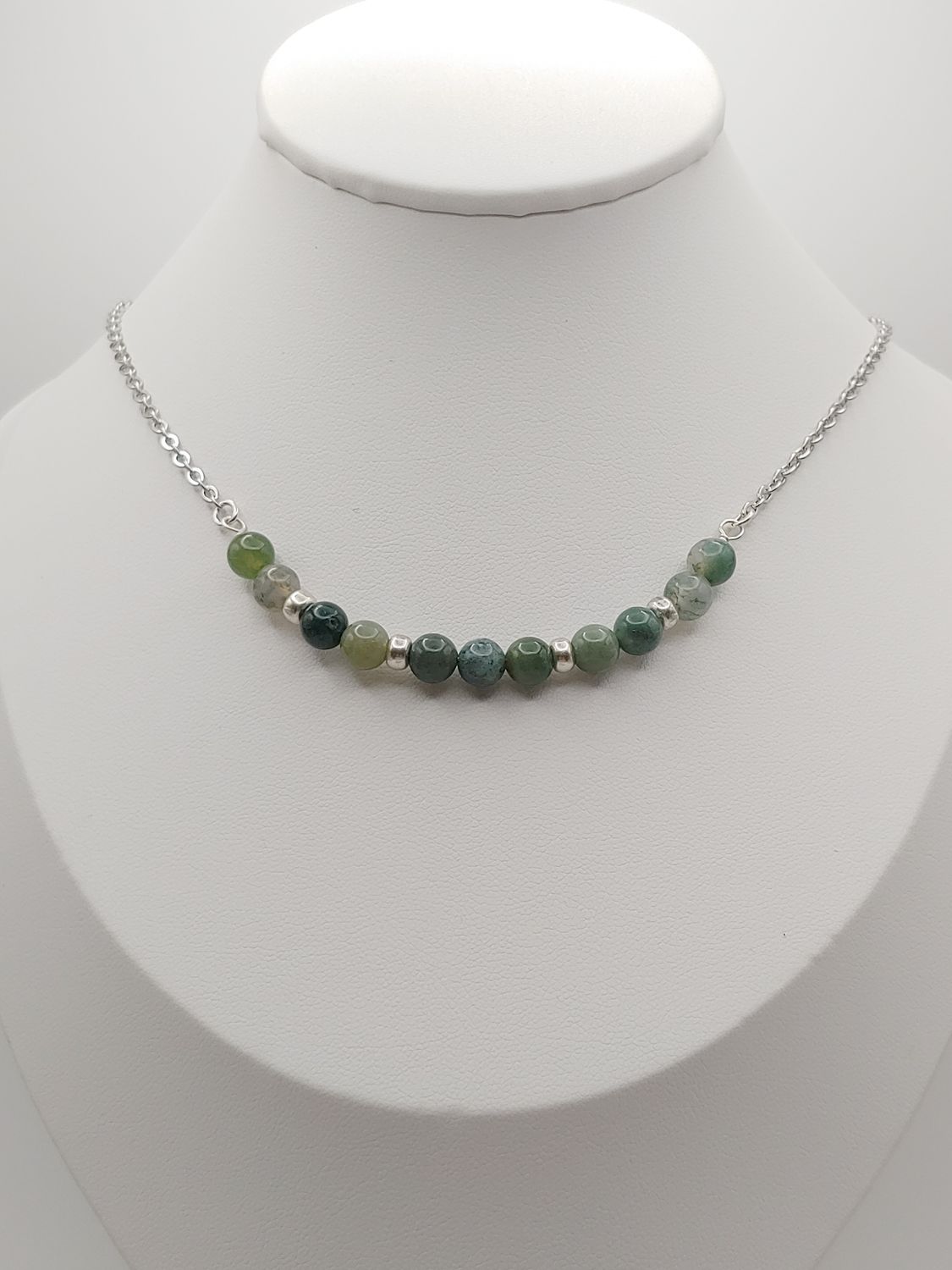 Green Flower Moss Agate