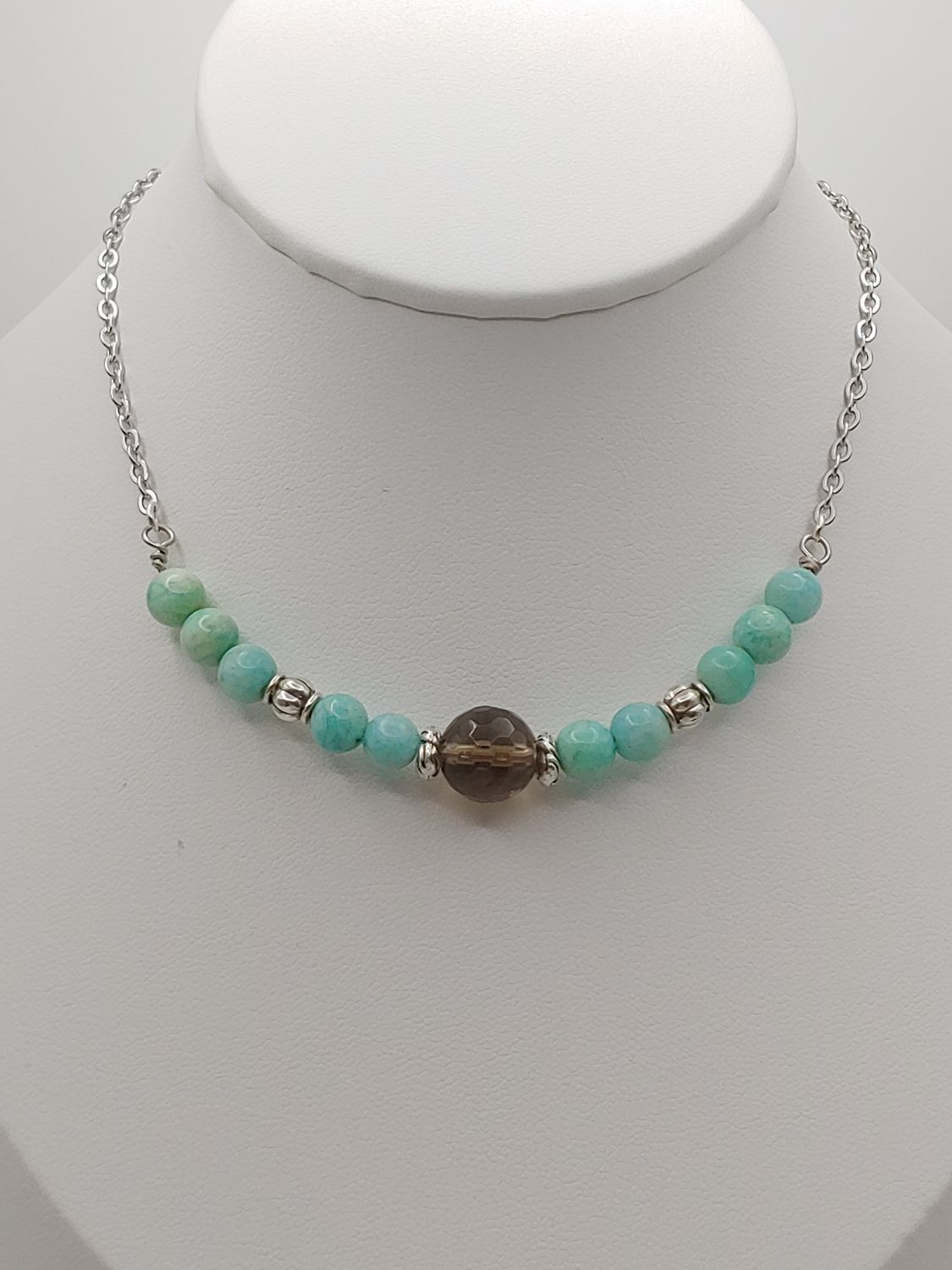 Amazonite + Smoky Quartz