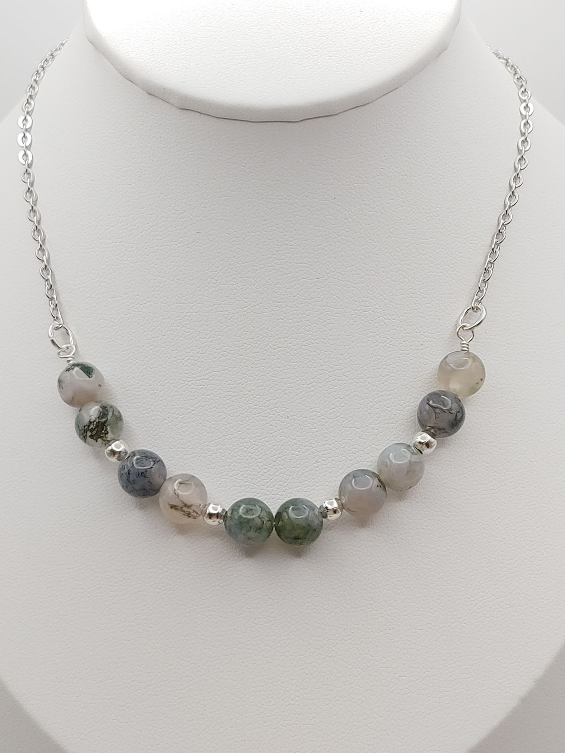 Green Flower Moss Agate