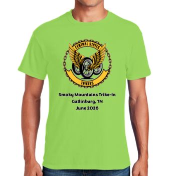 Smoky Mountains Trike-In T-Shirt:   Central States Trikers logo