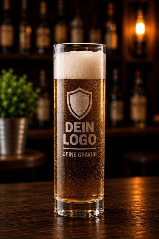 Kölschglas mit eigener Gravur – Logo, Name oder Wunschtext
