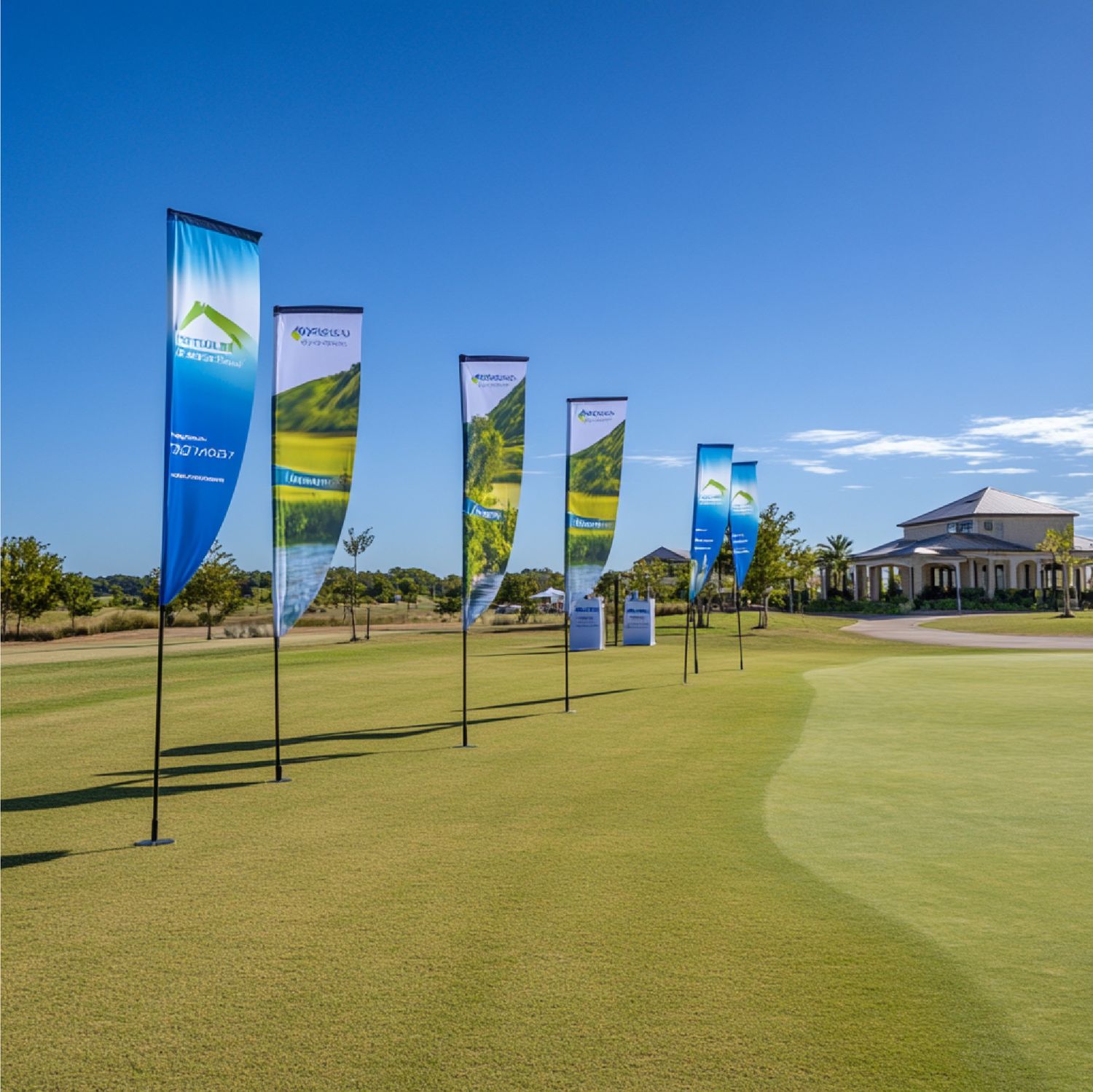 Telescopic Ground Spike Banner (Outdoor Promotional Flag)