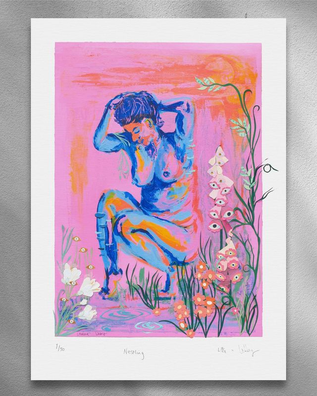 Nestling – Limited Edition A3 Print – Collaboration with Laura Pee