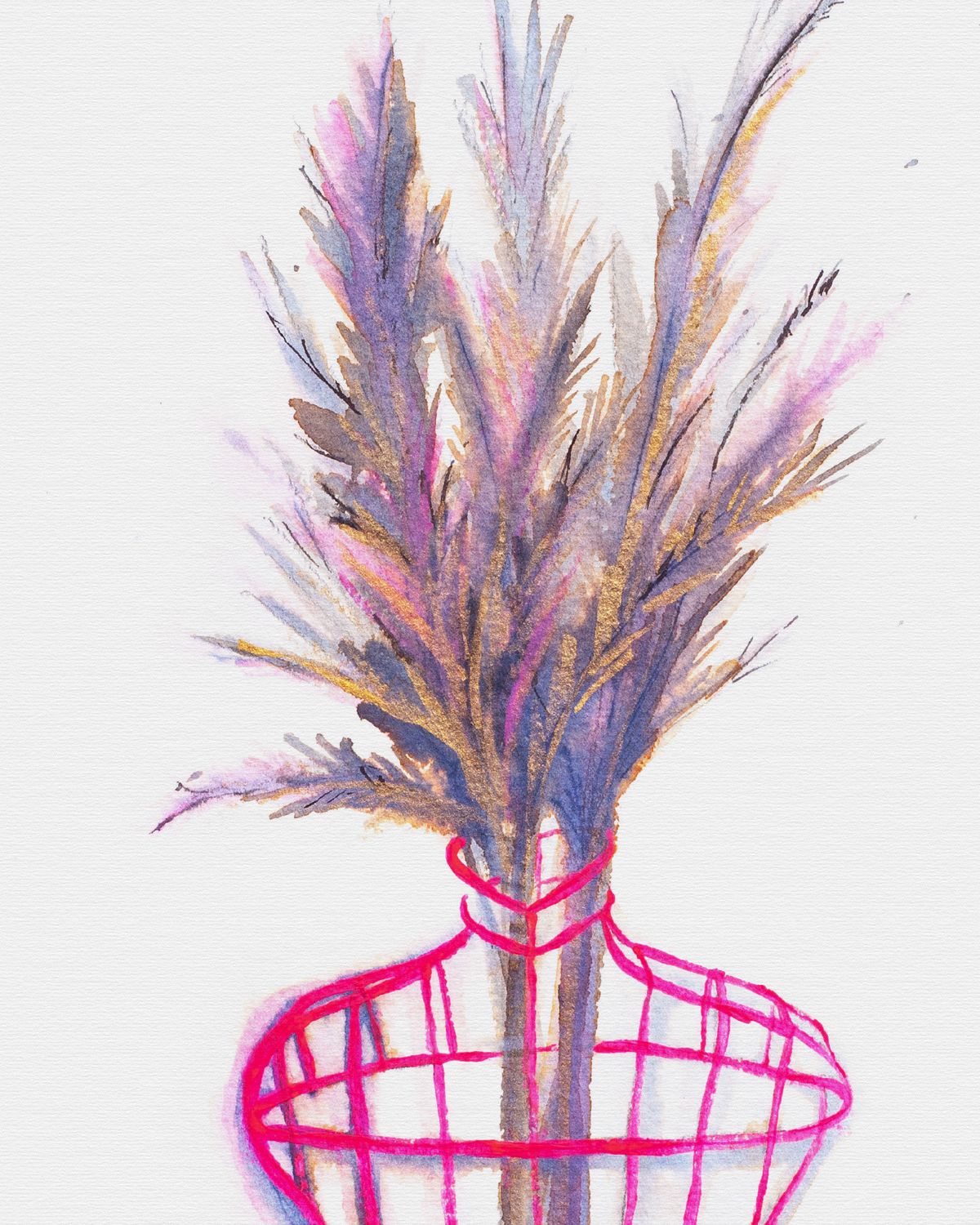 Pampas Grass – A5 Mini Print
