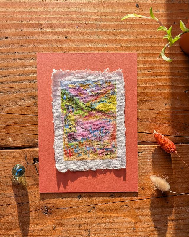 Dog Walk #10 – Mini Original Painting *LAST REMAINING*