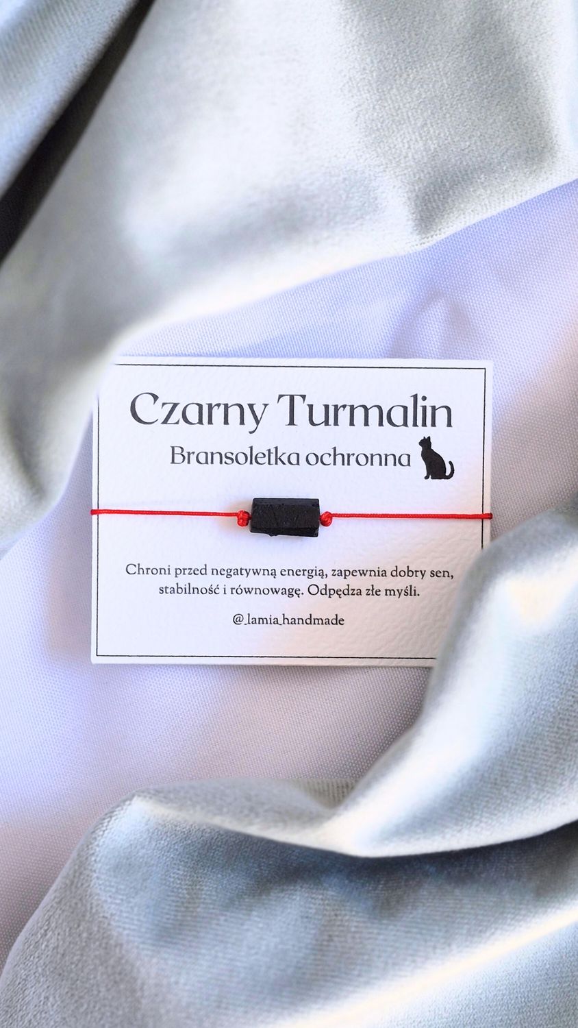 Bransoletka ochronna z zapięciem na sznurku nylonowym