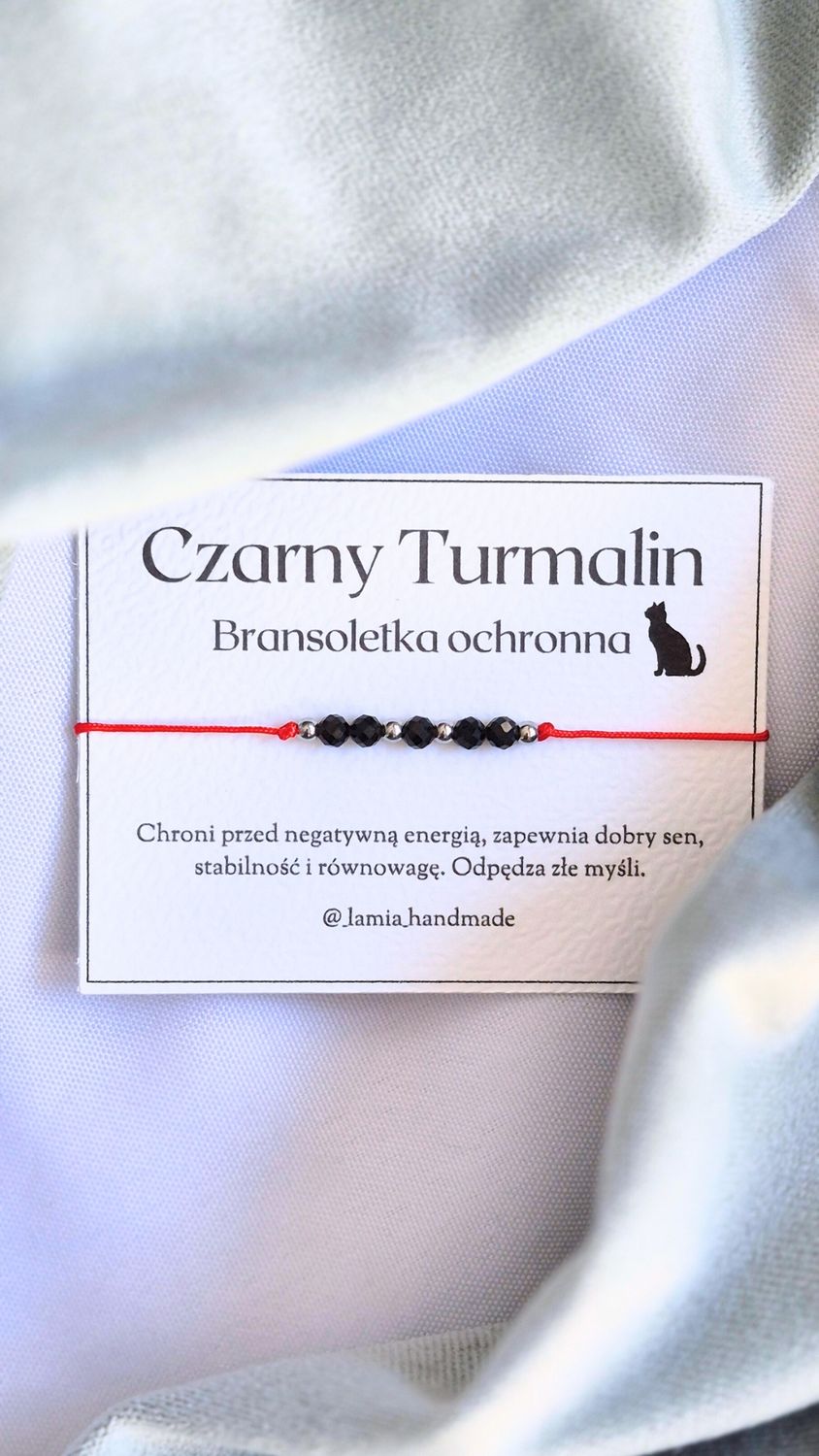 Bransoletka ochronna z zapięciem na sznurku nylonowym - srebrna