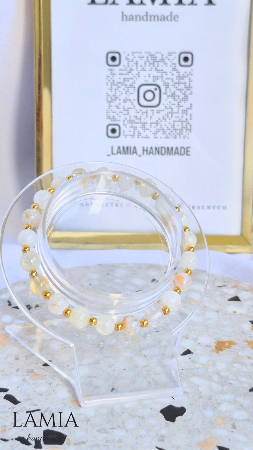 Bransoletka na gumce - cytryn