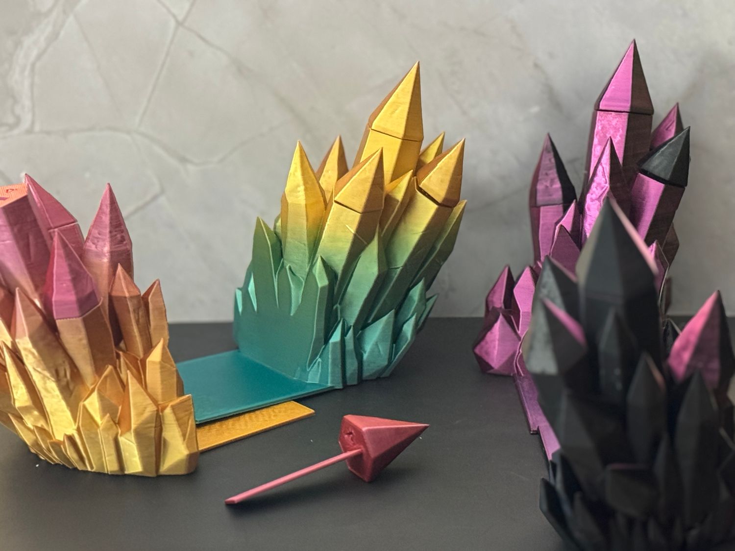 Crystal Bookends w/ Removable Book Marks