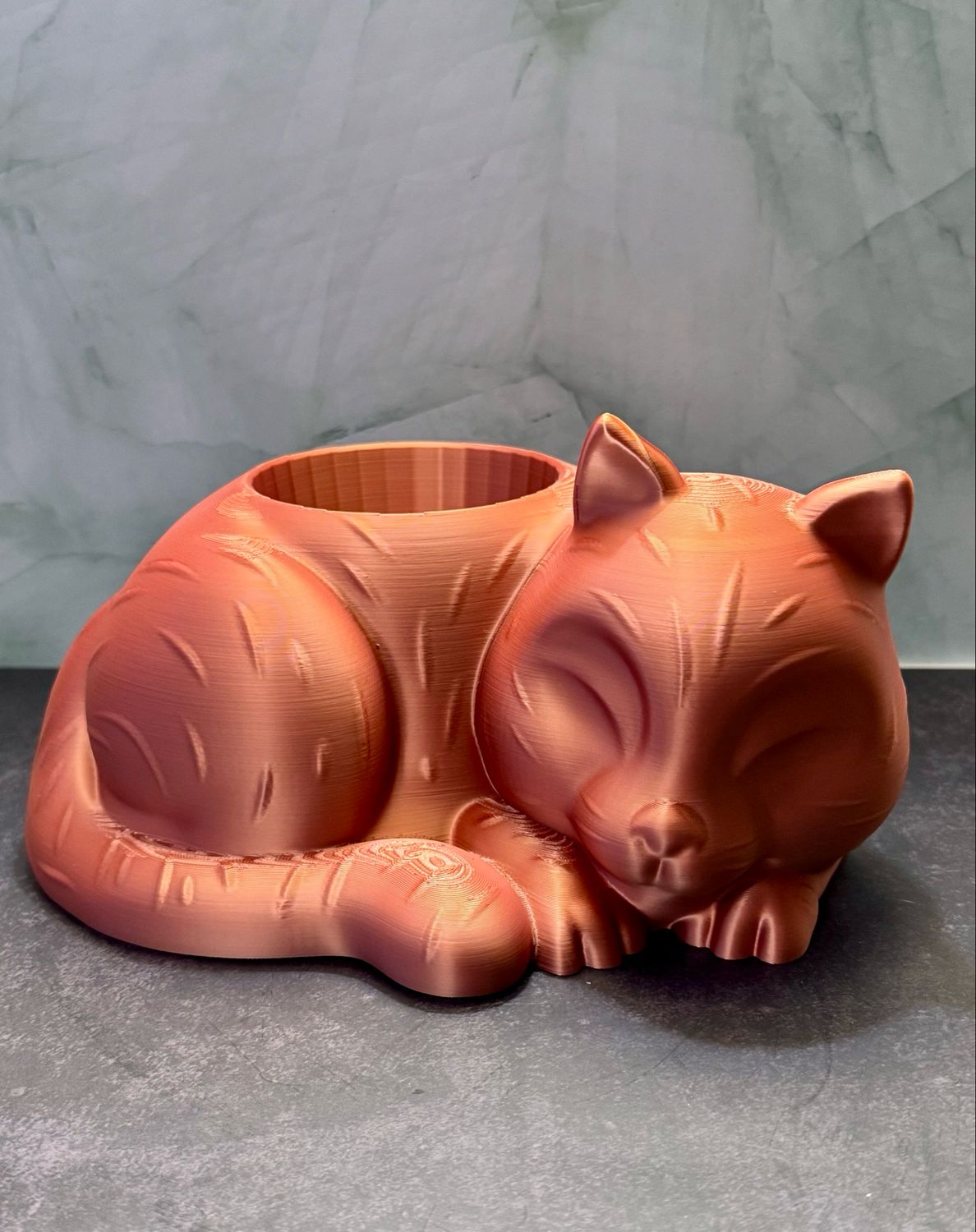 Sleepy Cat Planter