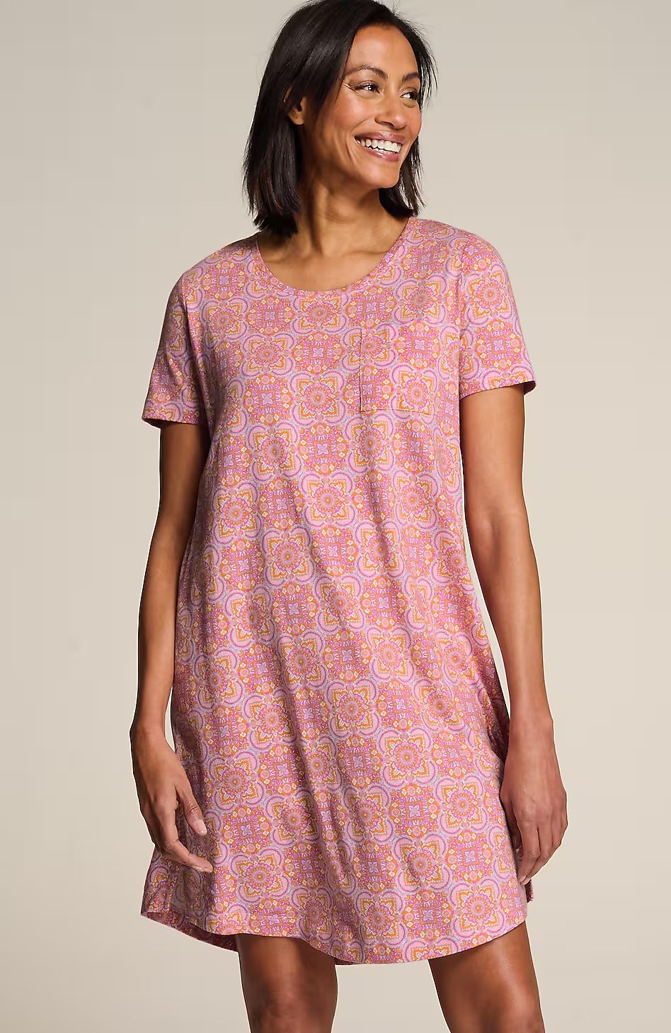 Sleep Ultrasoft Patch-Pocket Gown