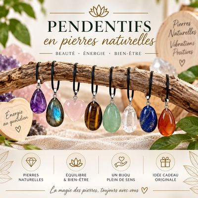 PENDENTIFS EN PIERRES NATURELLES