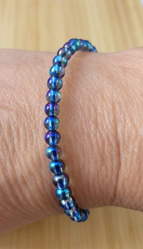 Bracelet Cristal de Roche - Aqua Aura - Lumière et Elévation