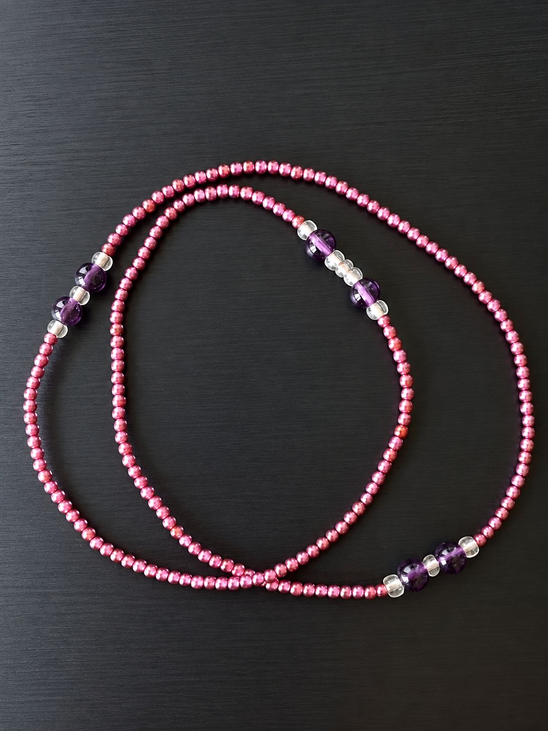 COLLIER GRENATS ET AMETHYSTE - FORCE ET SERENITE COLLIER GRENATS ET AMETHYSTE - FORCE ET SERENITE