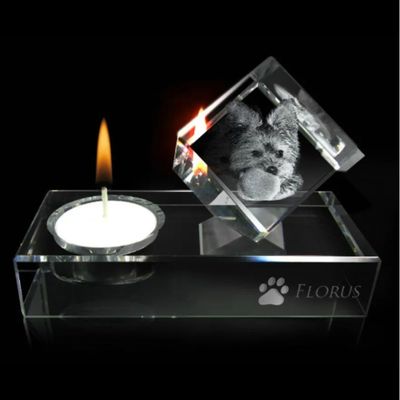 FotoGlas + waxine met 2D of 3D gravure