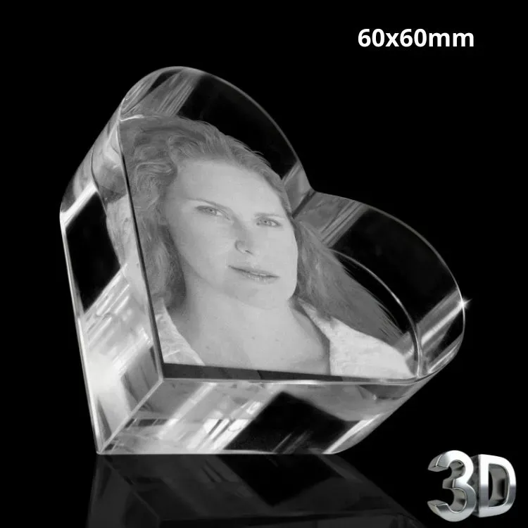 FotoGlas Hart 60x60x30mm + 3D Lasergravure