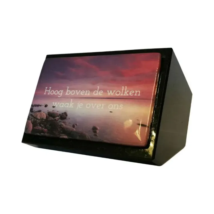 Fotoblok gedenksteen 8x11x8cm + fotokeramiek Fotoblok gedenksteen 8x11x8cm + fotokeramiek
