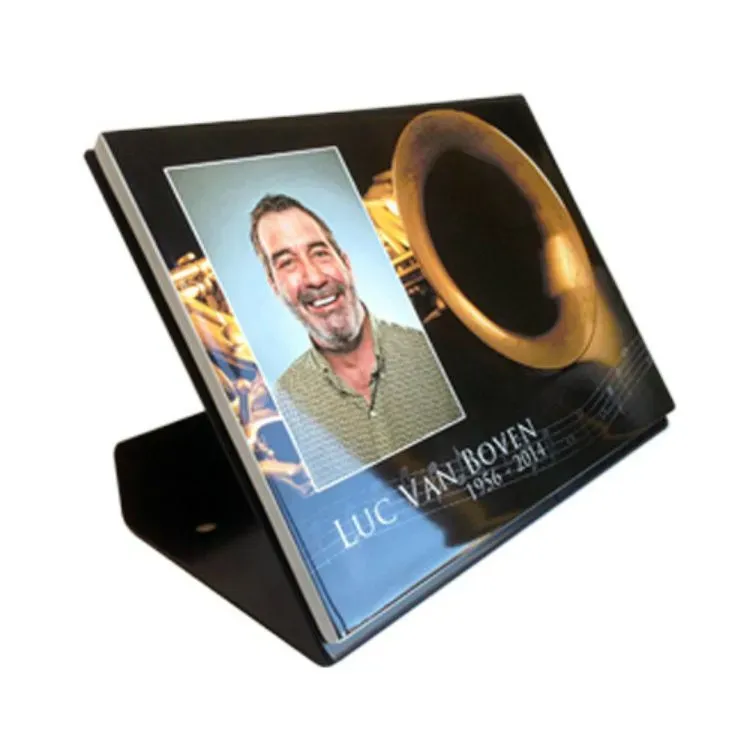 Fotoplaat porselein 15x20cm inclusief RVS steun