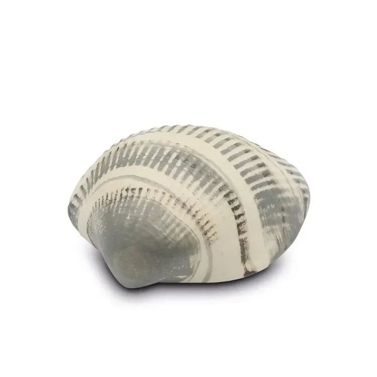 Schelp urn in keramiek met Grijstonen Schelp urn in keramiek met Grijstonen