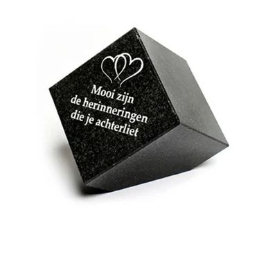 Gedenksteen kubus 9x9cm
