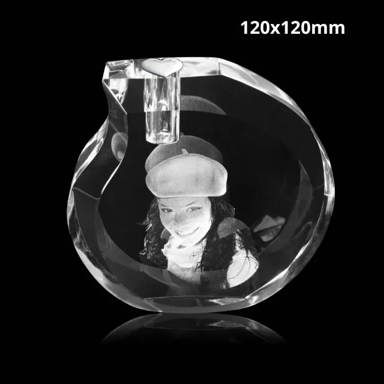 FotoGlas Druppel urn 120x120x50mm + zilver afsluitdop
