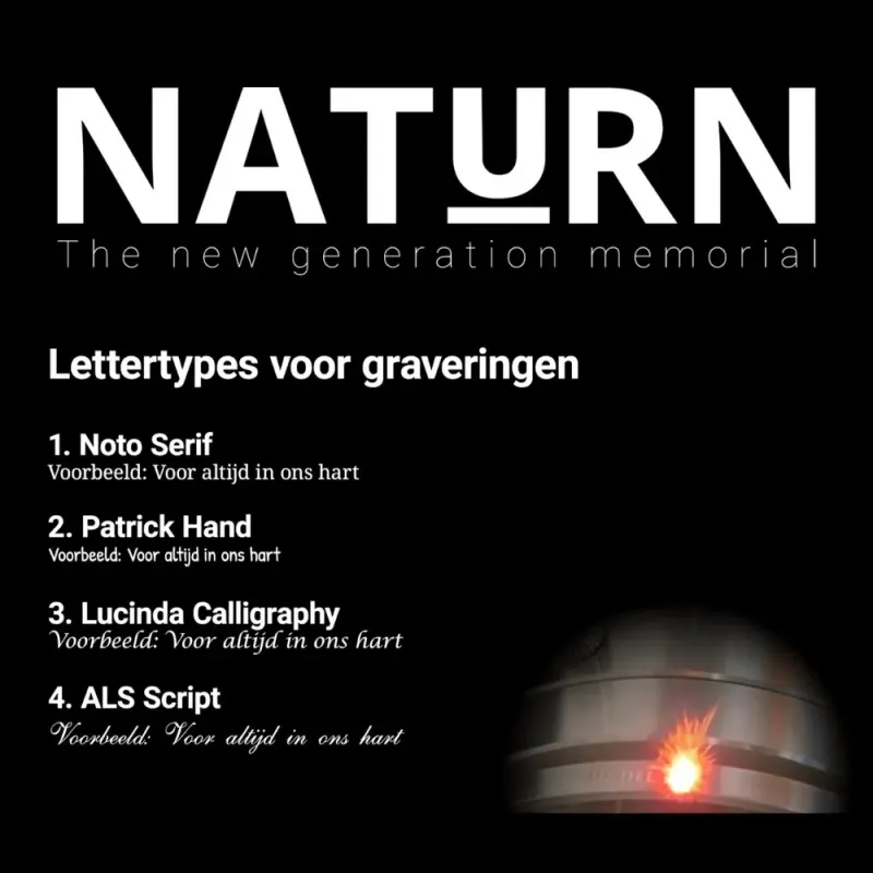 Naturn urn in Sandalhout (75mm)