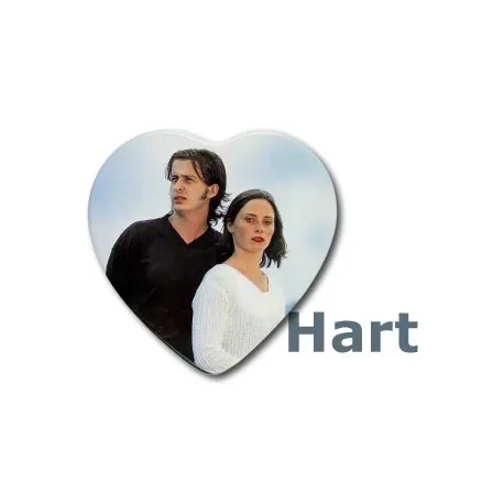 Grafmonument portretfoto op keramiek: Hart