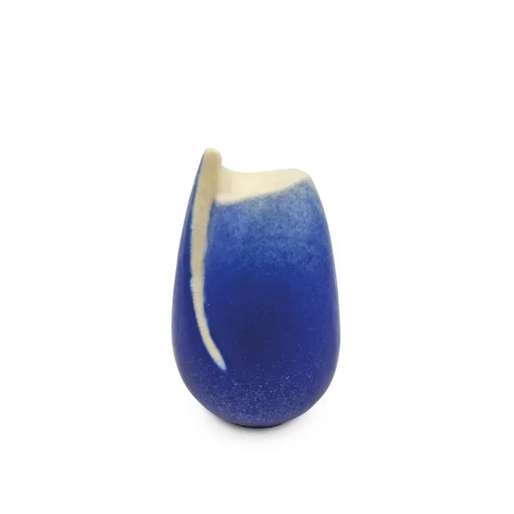 Tulp urn in Koningsblauw keramiek 10cm