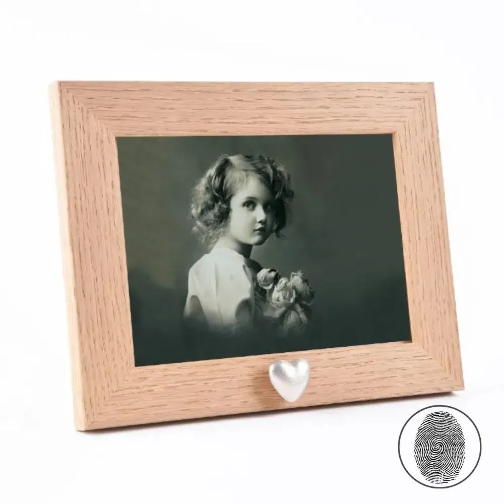 Fotolijst in Eikenhout + Hart urn