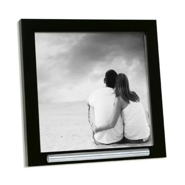 Fotolijst met zwart kader 20x20cm + 13cm asbuis