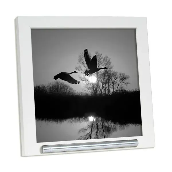 Fotolijst met wit kader 20x20cm + 13cm asbuis