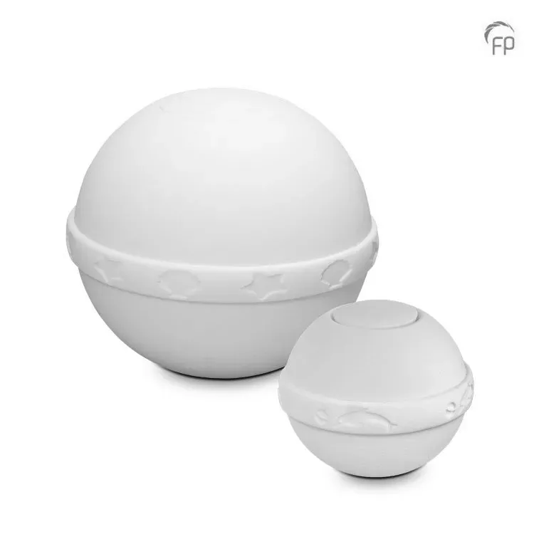 Biologische urn Nu van zout vervaardigd