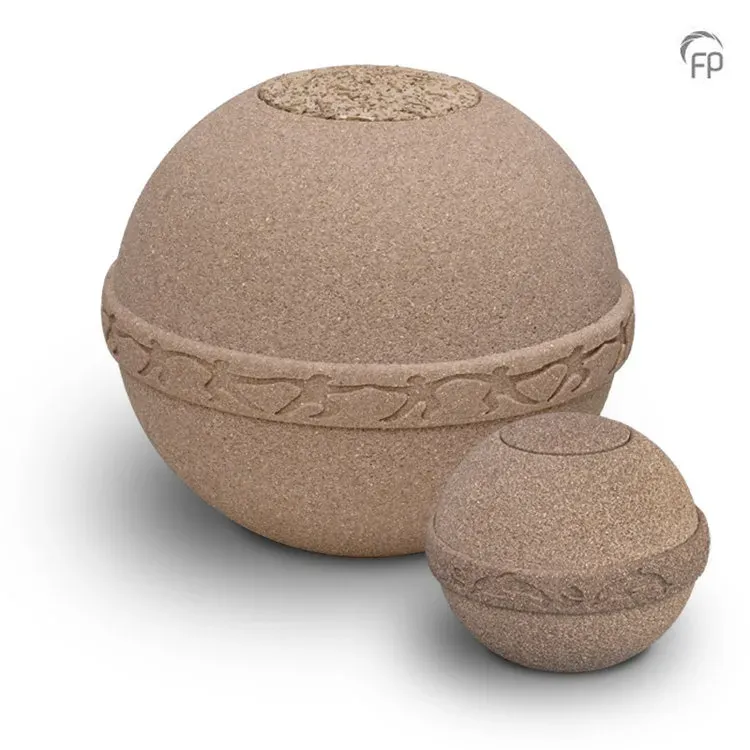 Biologische urn Samsara van zand vervaardigd