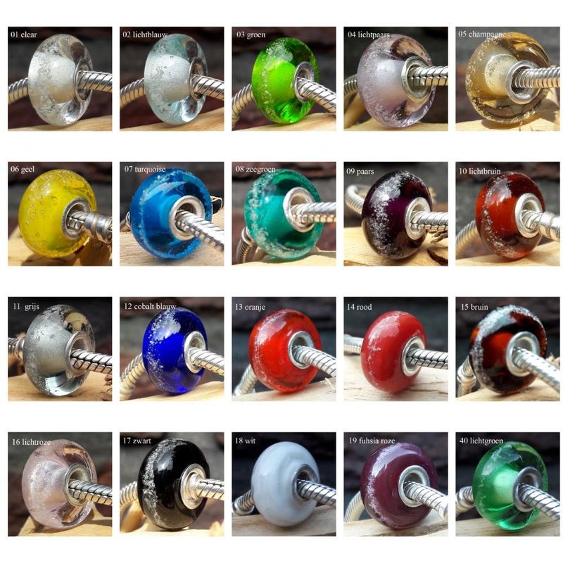 Harthanger in Transparant glas met zilver ophangoog