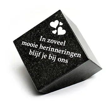 Gedenksteen kubus: In zoveel mooie herinneringen