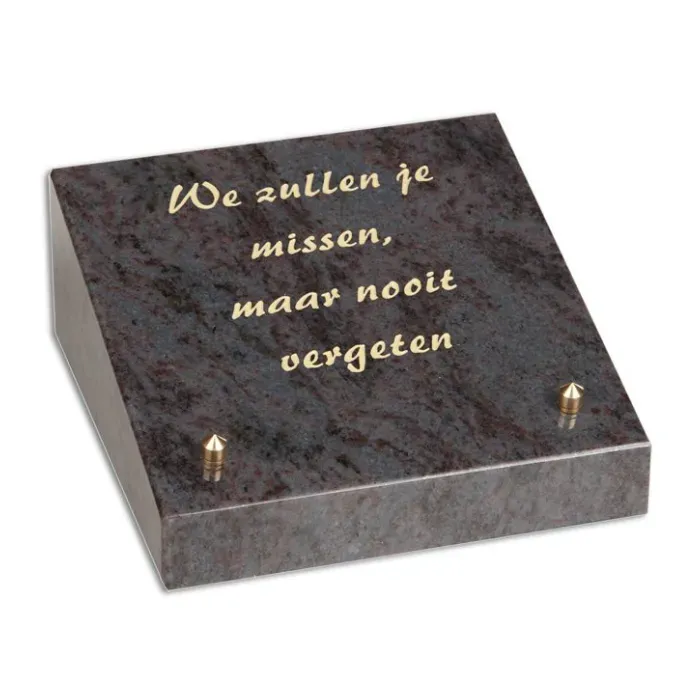Gedenksteen Vierkant: We zullen je missen