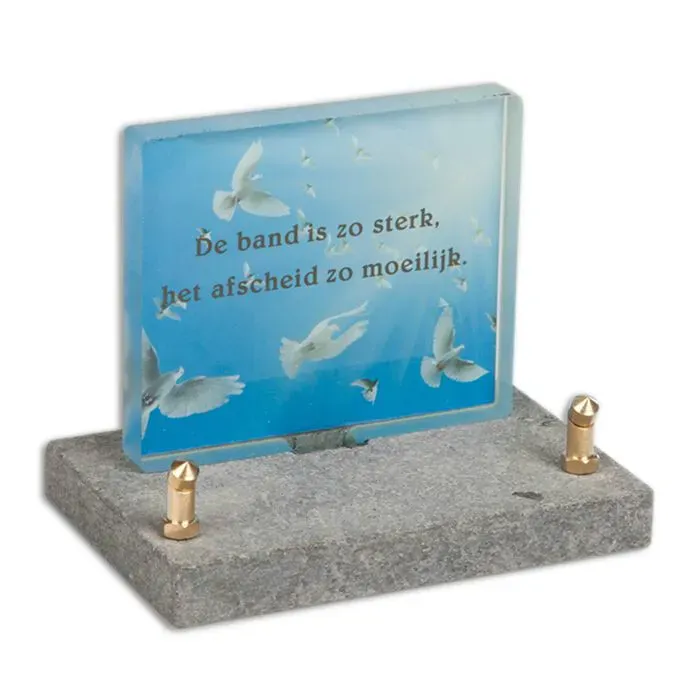 FotoGlas 12x10cm: Afscheid Nemen Is Moeilijk