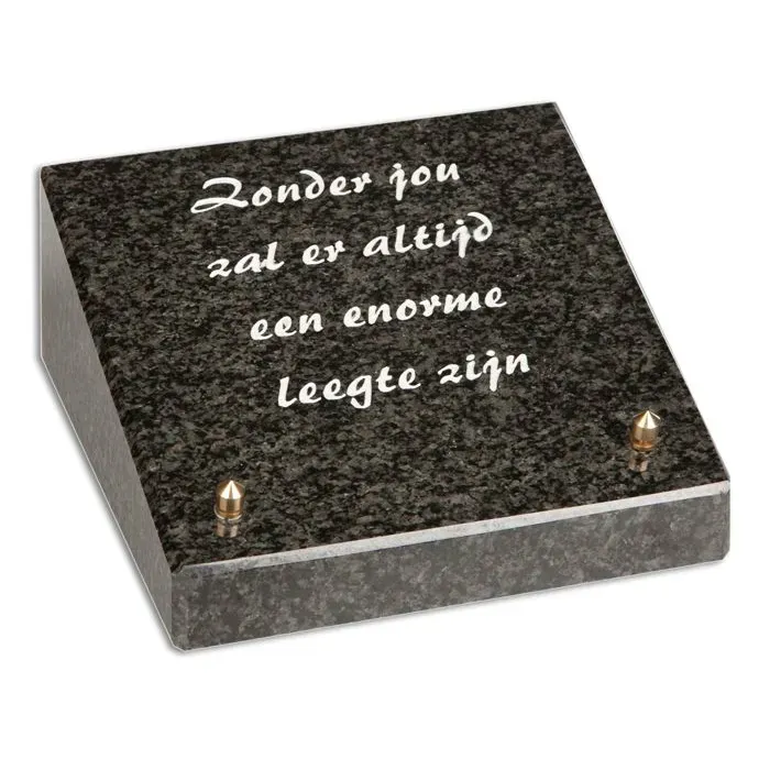Gedenksteen Vierkant: Zonder jou